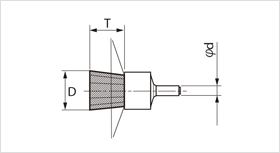 軸付ブラシ（エンド）